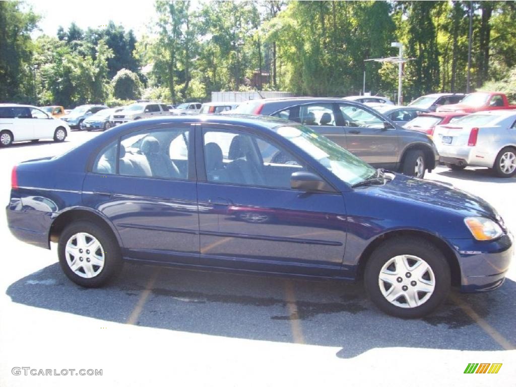 2003 Civic LX Sedan - Eternal Blue Pearl / Gray photo #18