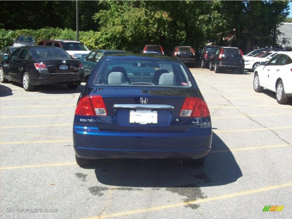 2003 Civic LX Sedan - Eternal Blue Pearl / Gray photo #20
