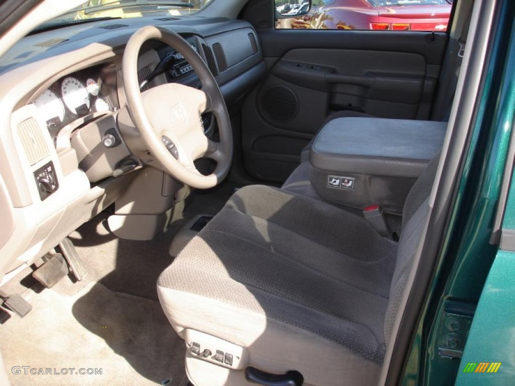 2003 Ram 1500 SLT Quad Cab 4x4 - Timberline Green Pearl / Taupe photo #10