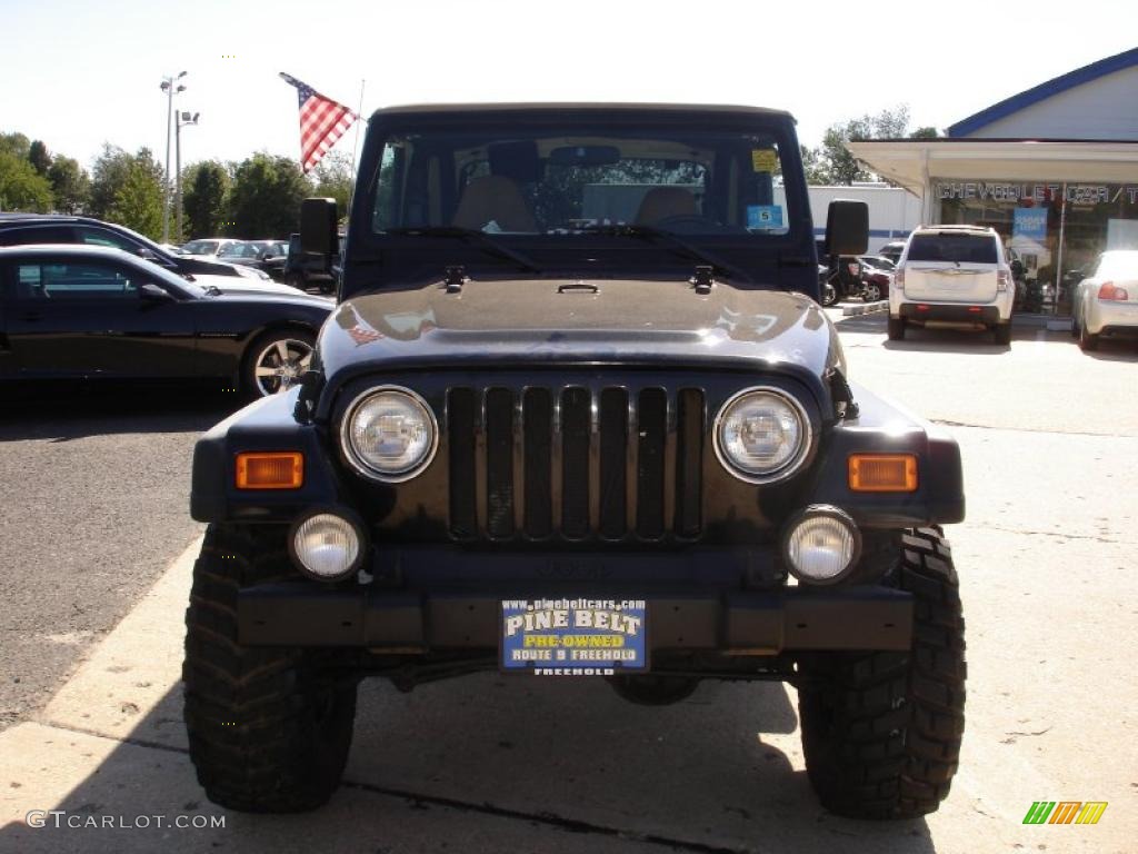 2002 Wrangler Sport 4x4 - Black / Camel Beige photo #2