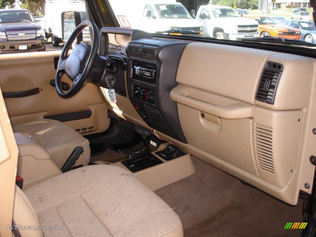 2002 Wrangler Sport 4x4 - Black / Camel Beige photo #11