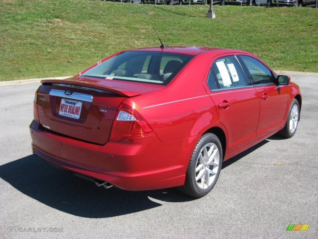 2010 Fusion SEL - Red Candy Metallic / Medium Light Stone photo #6