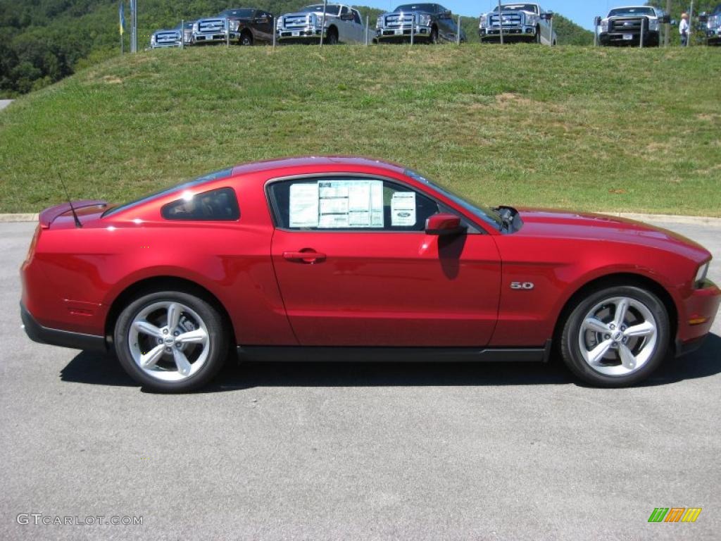2011 Mustang GT Premium Coupe - Red Candy Metallic / Saddle photo #5
