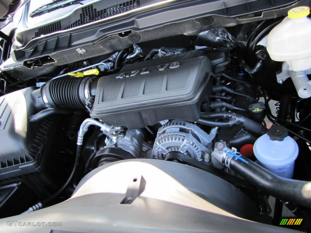 2011 Ram 1500 ST Crew Cab - Brilliant Black Crystal Pearl / Dark Slate Gray/Medium Graystone photo #12