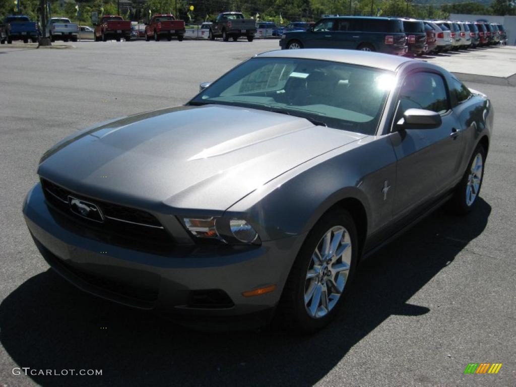 2011 Mustang V6 Premium Coupe - Sterling Gray Metallic / Stone photo #2