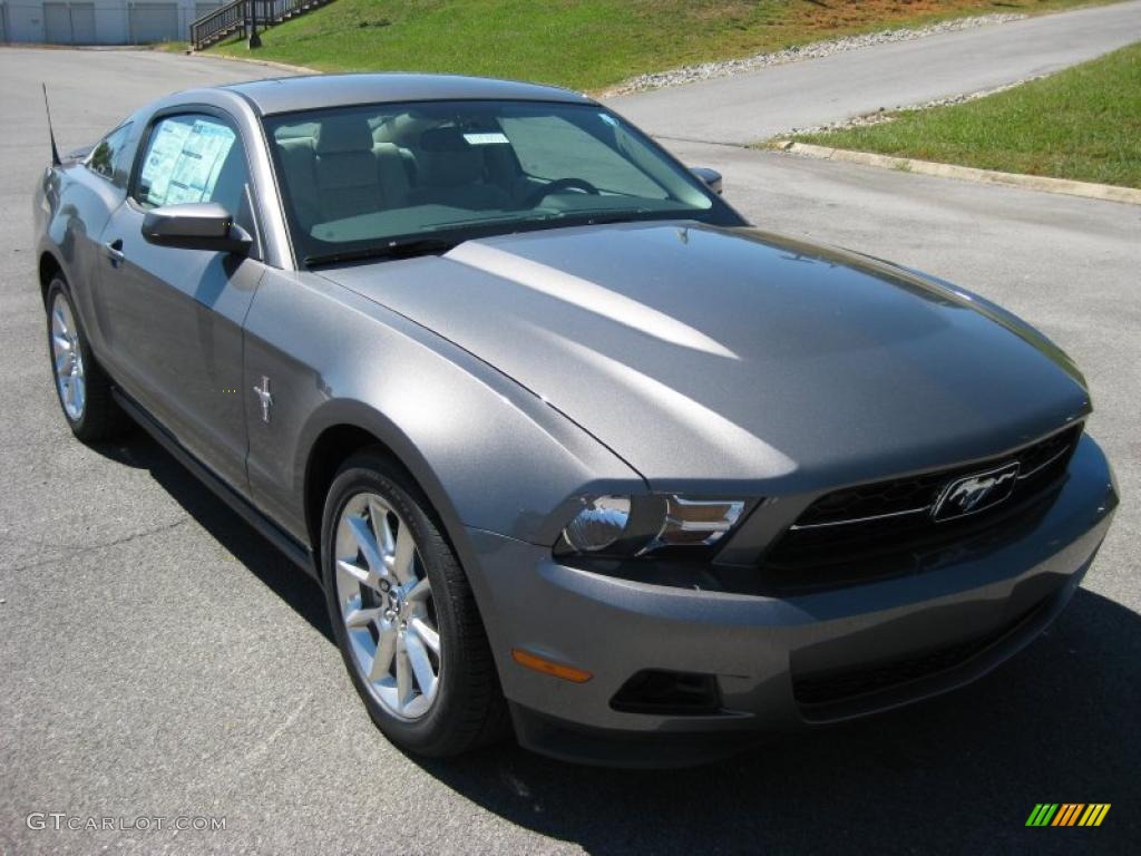 2011 Mustang V6 Premium Coupe - Sterling Gray Metallic / Stone photo #4