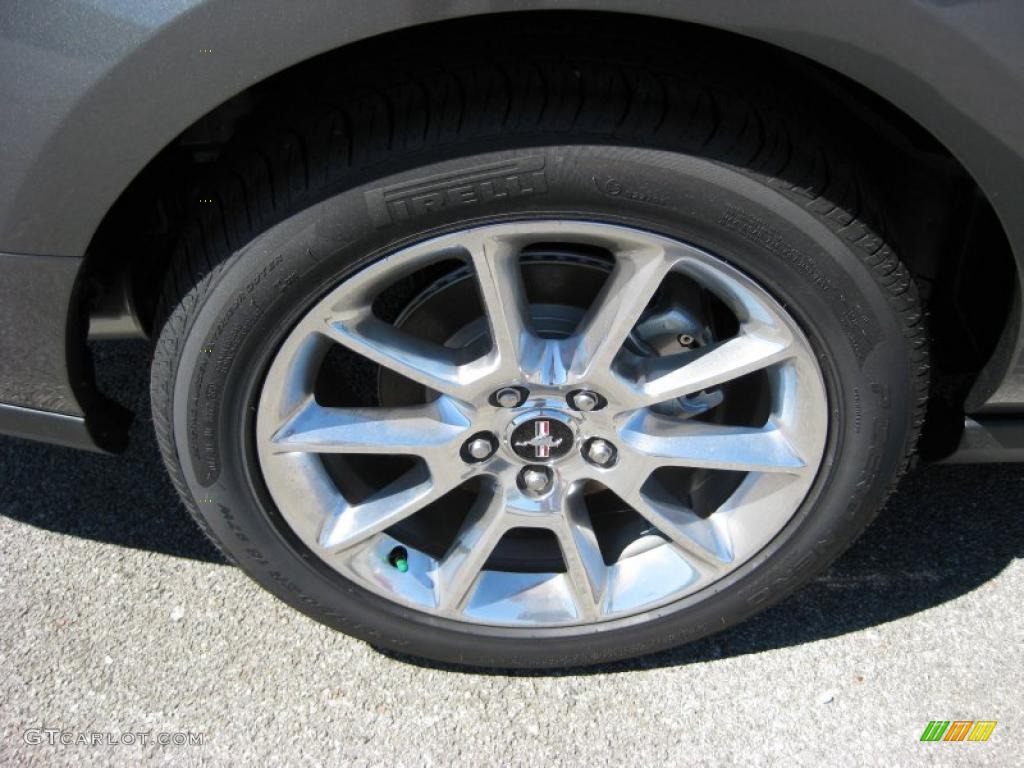 2011 Mustang V6 Premium Coupe - Sterling Gray Metallic / Stone photo #11