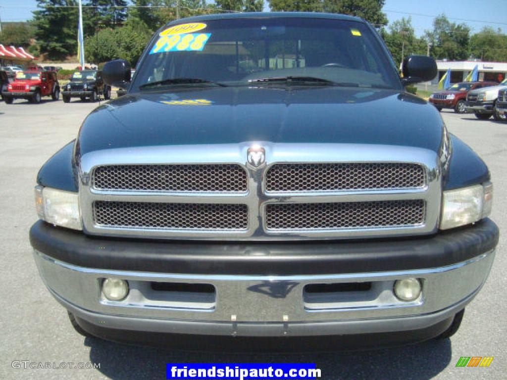 1999 Ram 1500 SLT Extended Cab 4x4 - Emerald Green Pearl / Mist Gray photo #8