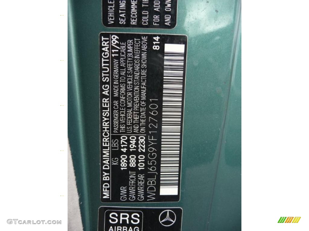 2000 CLK 320 Coupe - Mineral Green Metallic / Charcoal photo #23