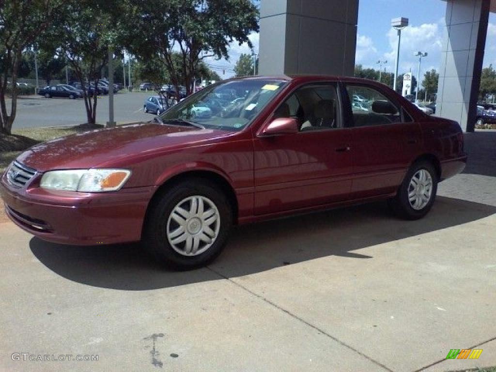 2001 Camry LE - Vintage Red Pearl / Oak photo #18