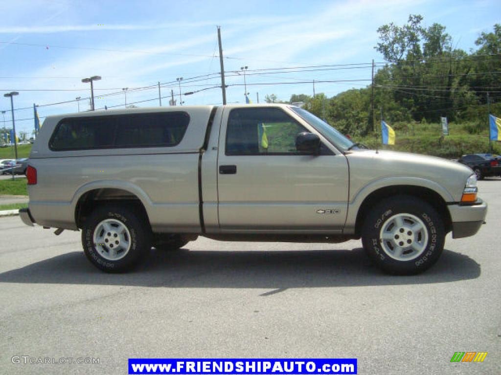 2000 S10 LS Regular Cab 4x4 - Sunset Gold Metallic / Graphite photo #13
