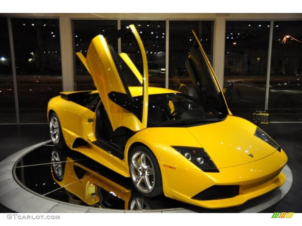 2007 Murcielago LP640 Coupe - Giallo Evros (Yellow) / Nero Perseus photo #3