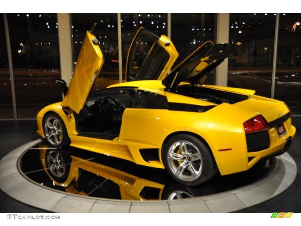 2007 Murcielago LP640 Coupe - Giallo Evros (Yellow) / Nero Perseus photo #4