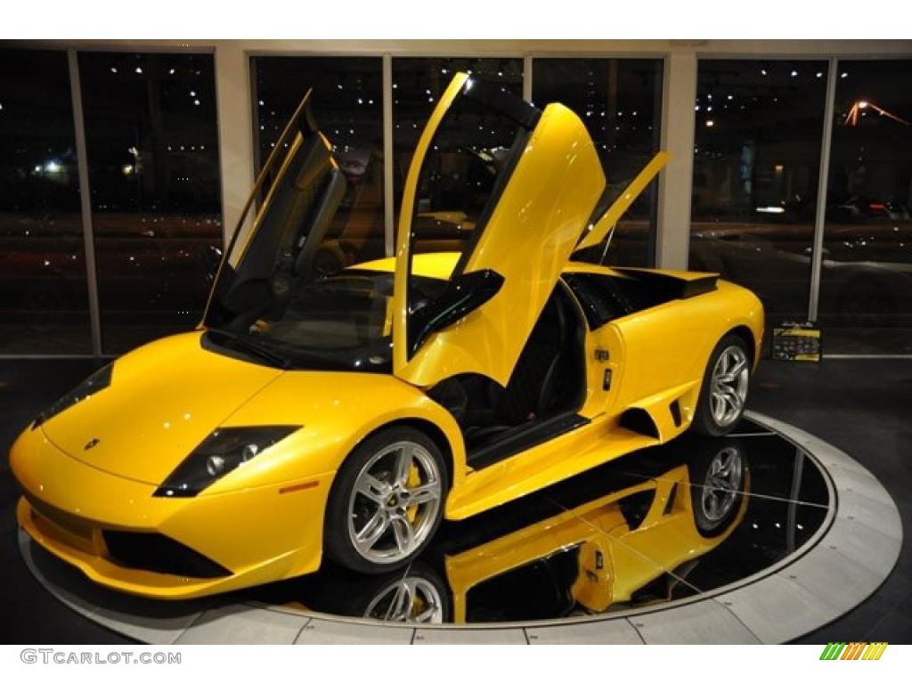 2007 Murcielago LP640 Coupe - Giallo Evros (Yellow) / Nero Perseus photo #9