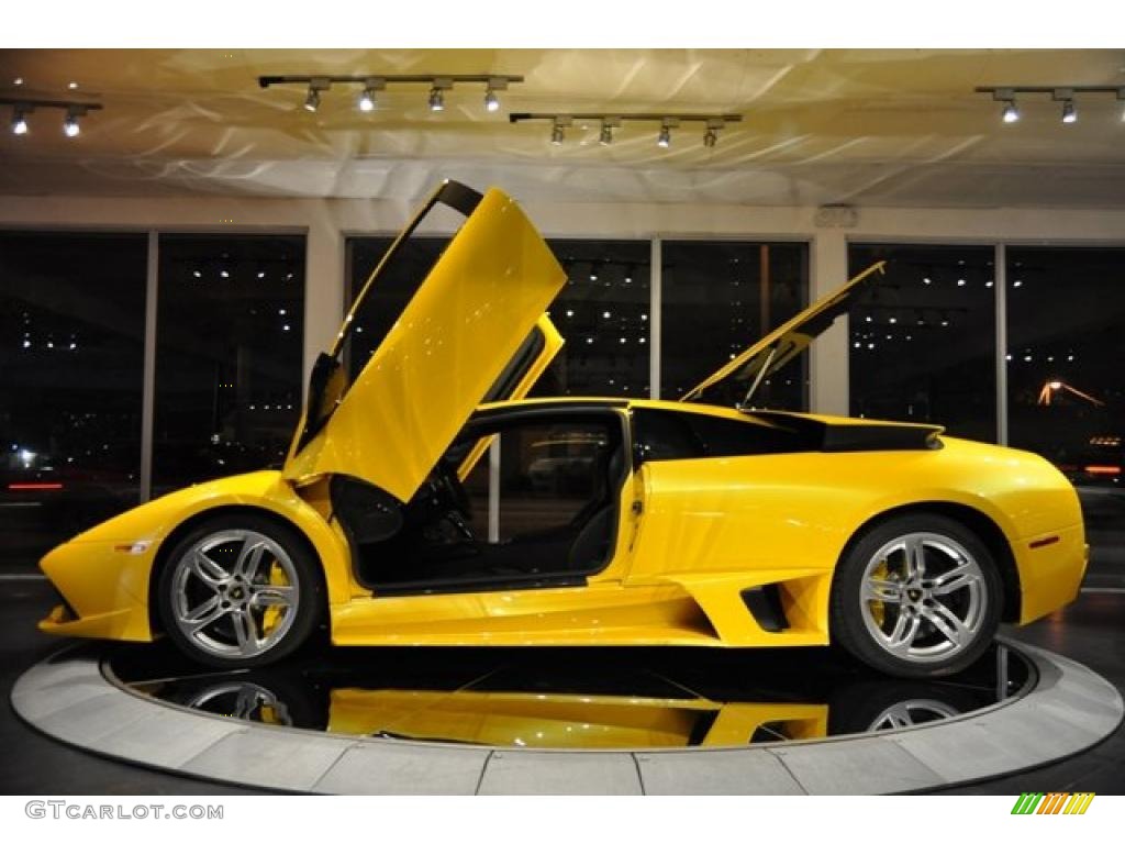 2007 Murcielago LP640 Coupe - Giallo Evros (Yellow) / Nero Perseus photo #13
