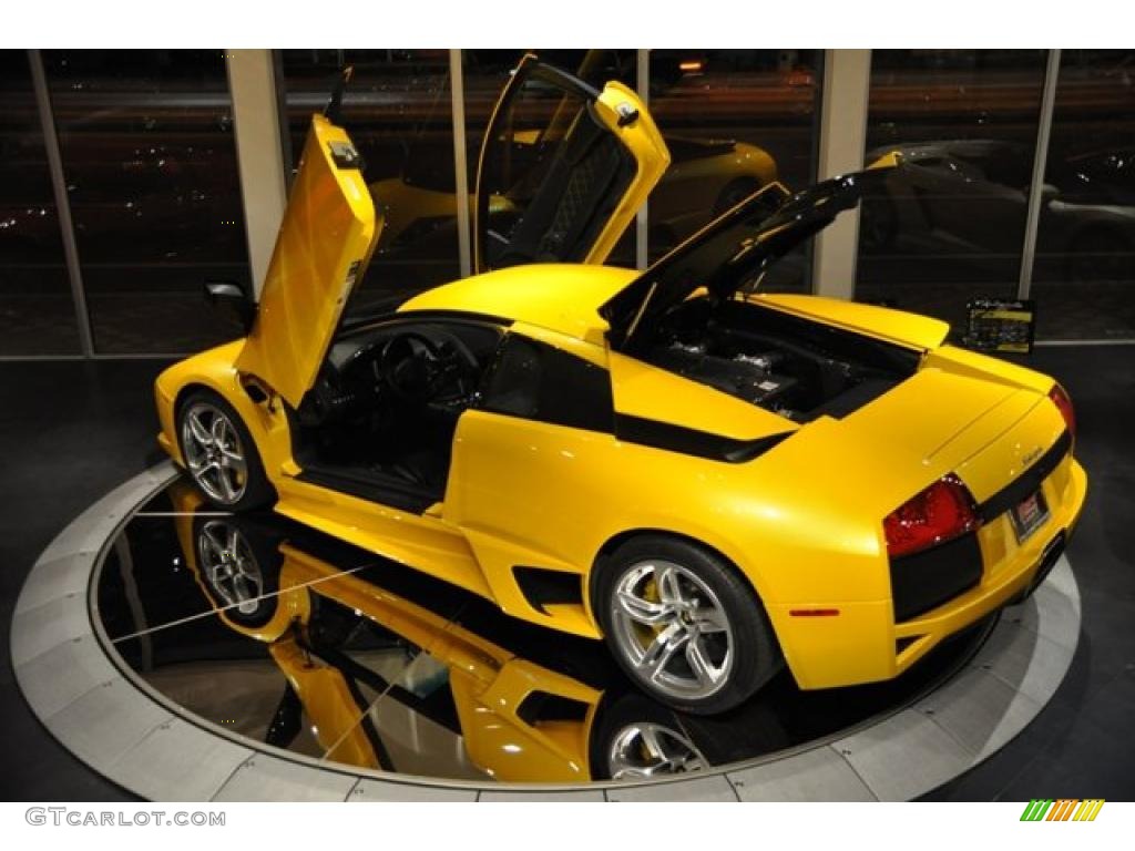2007 Murcielago LP640 Coupe - Giallo Evros (Yellow) / Nero Perseus photo #14