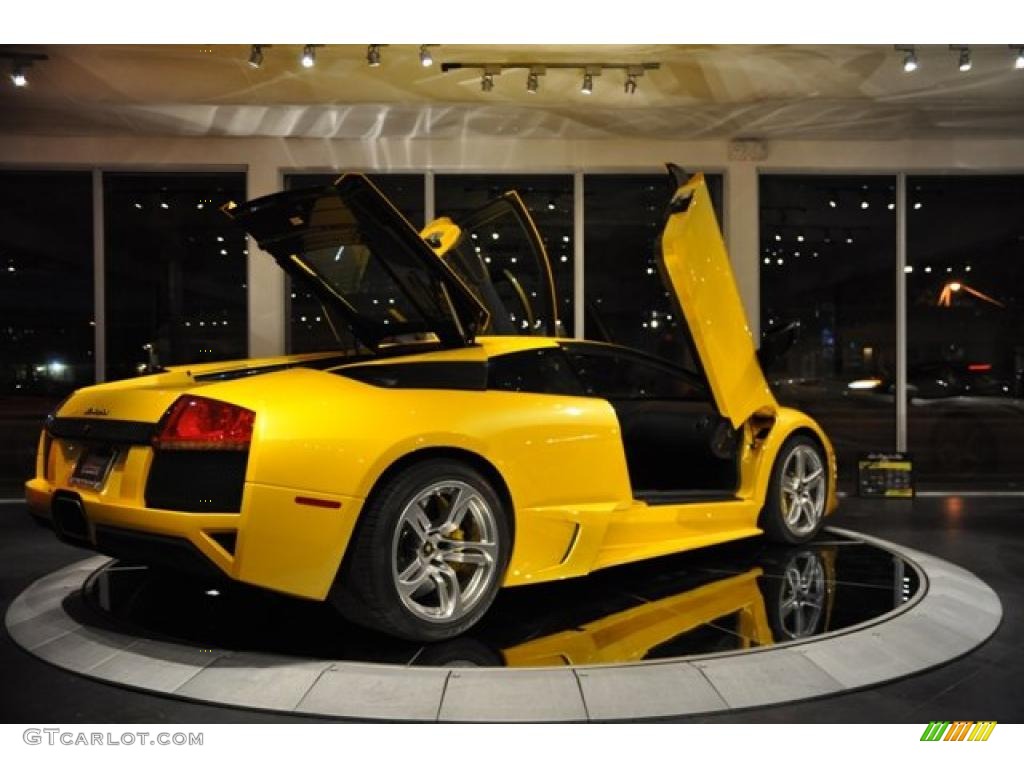2007 Murcielago LP640 Coupe - Giallo Evros (Yellow) / Nero Perseus photo #20