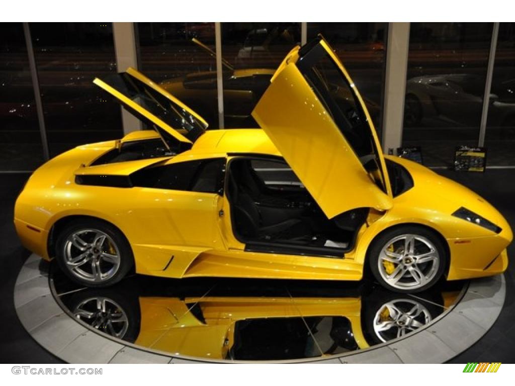 2007 Murcielago LP640 Coupe - Giallo Evros (Yellow) / Nero Perseus photo #22