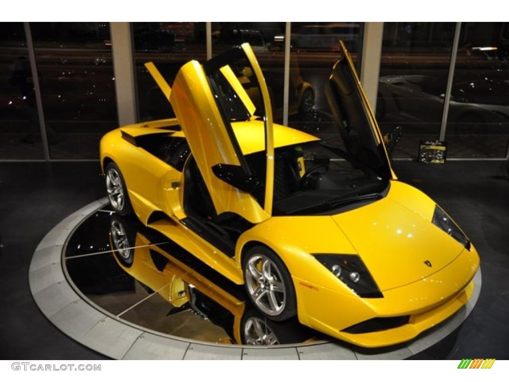 2007 Murcielago LP640 Coupe - Giallo Evros (Yellow) / Nero Perseus photo #24