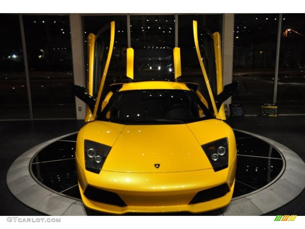 2007 Murcielago LP640 Coupe - Giallo Evros (Yellow) / Nero Perseus photo #26