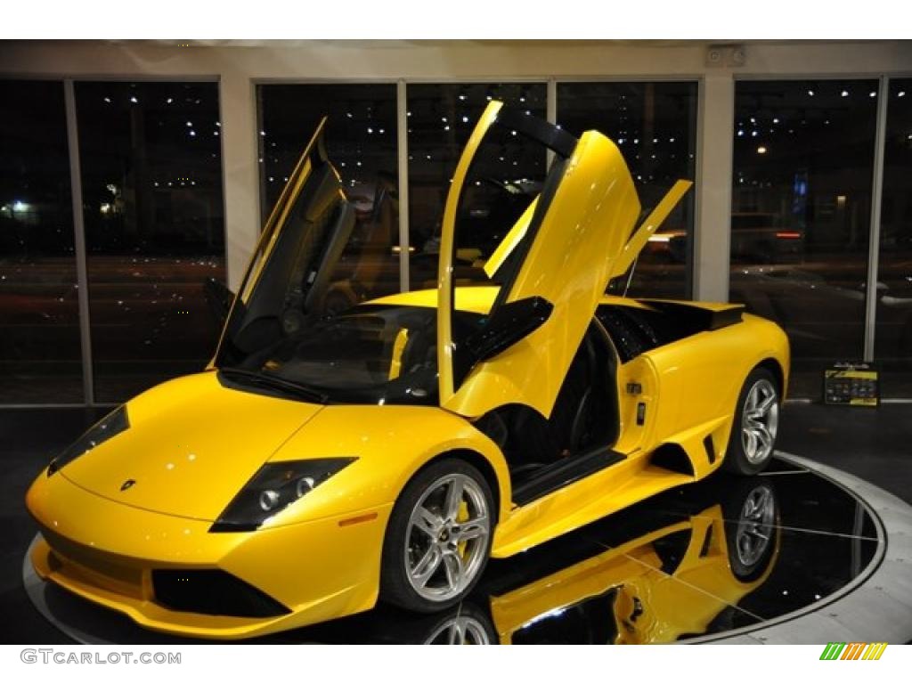 2007 Murcielago LP640 Coupe - Giallo Evros (Yellow) / Nero Perseus photo #29