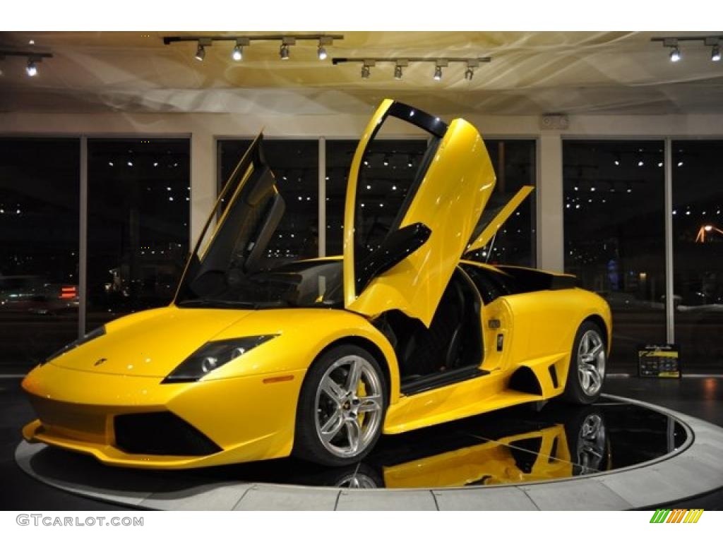 2007 Murcielago LP640 Coupe - Giallo Evros (Yellow) / Nero Perseus photo #30
