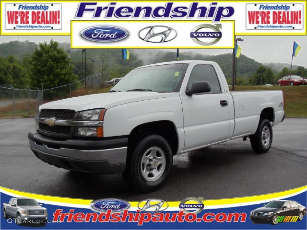 2004 Silverado 1500 Regular Cab 4x4 - Summit White / Dark Charcoal photo #2