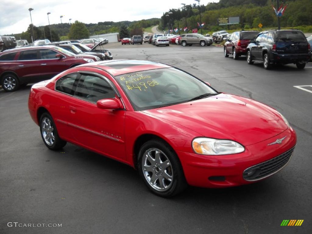 2001 Sebring LXi Coupe - Indy Red / Black/Light Gray photo #3