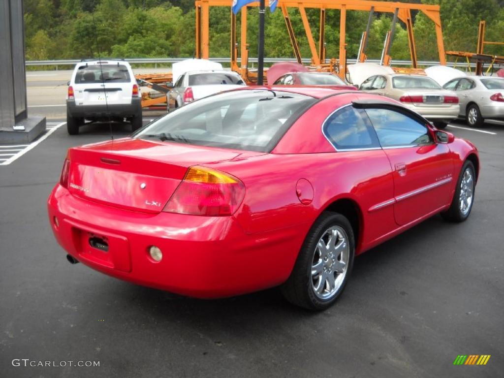 2001 Sebring LXi Coupe - Indy Red / Black/Light Gray photo #5