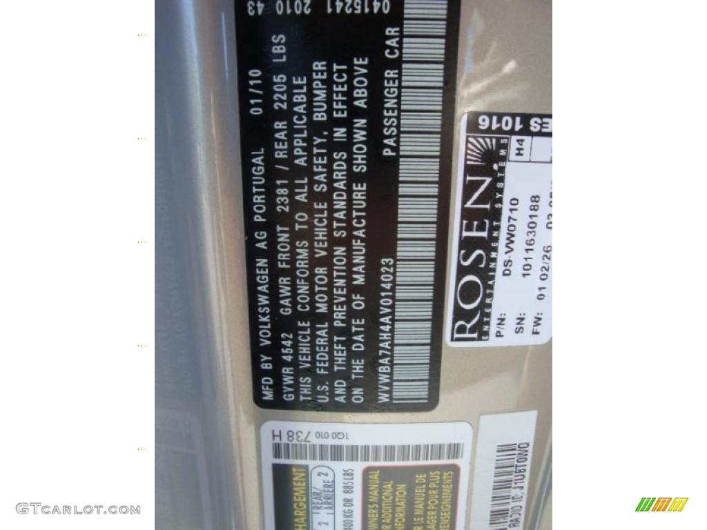 2010 Eos Komfort - Opal Silver / Cornsilk Beige photo #14