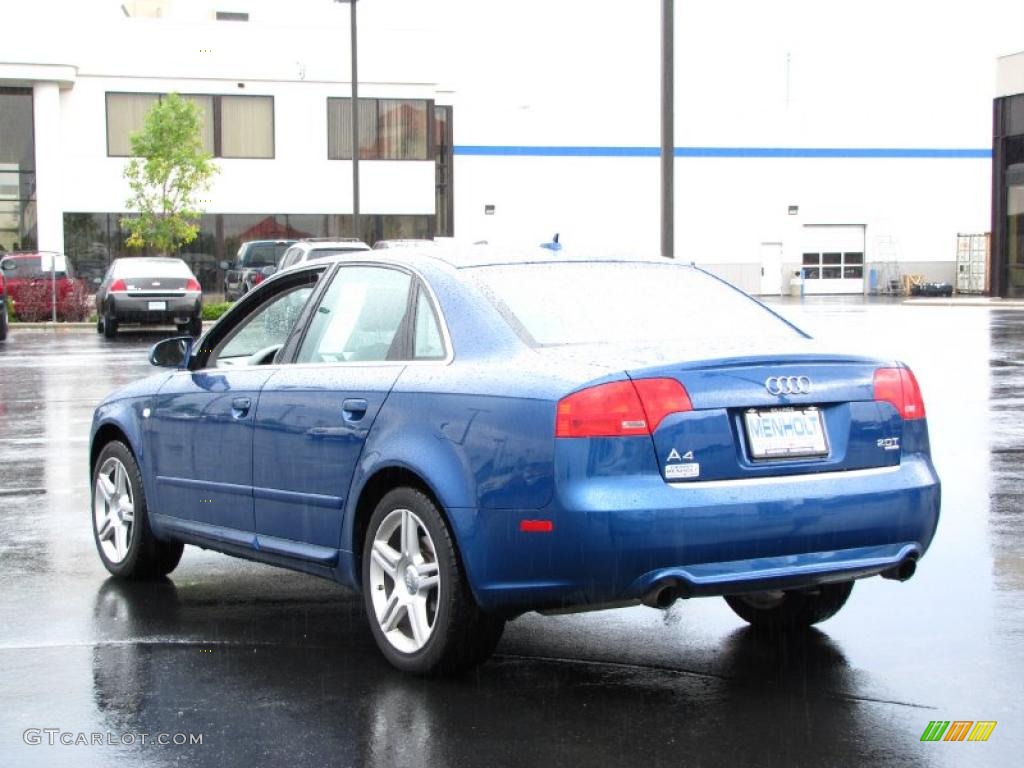 2008 A4 2.0T quattro Sedan - Ocean Blue Pearl Effect / Light Gray photo #3