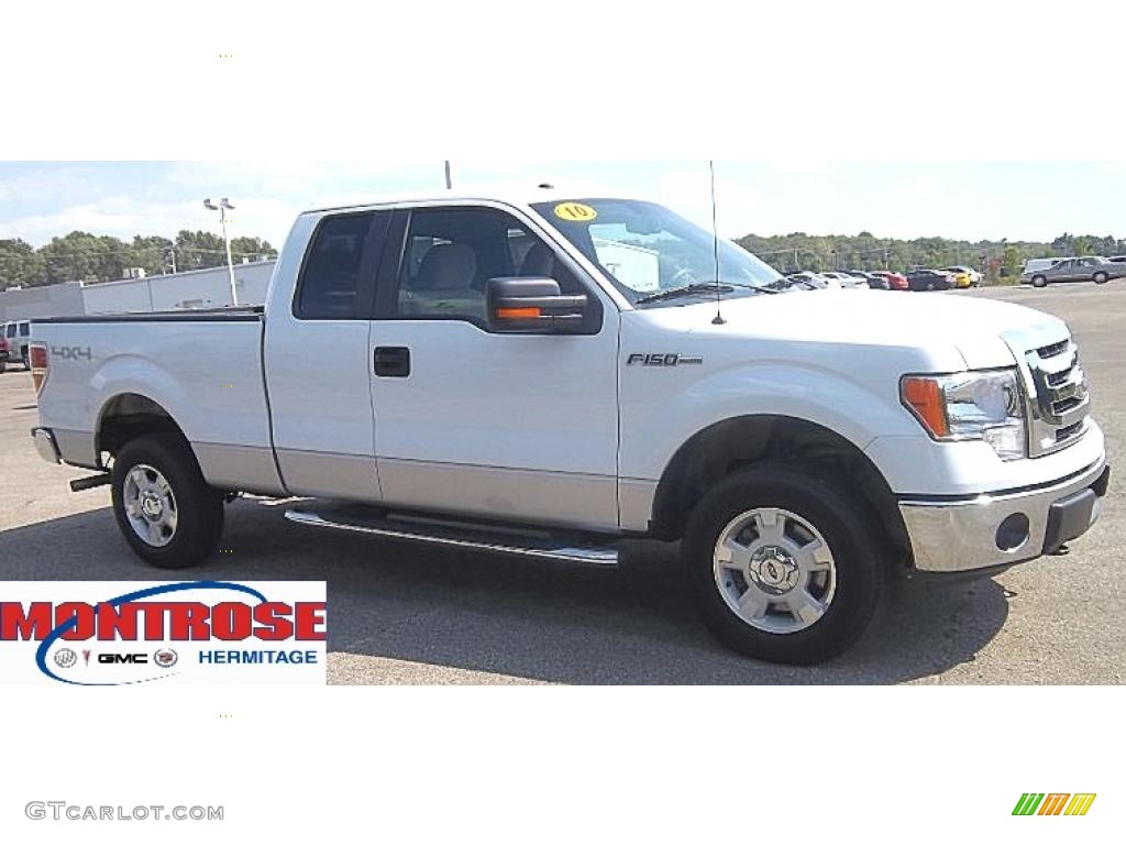 2010 F150 XLT SuperCab 4x4 - Oxford White / Medium Stone photo #5