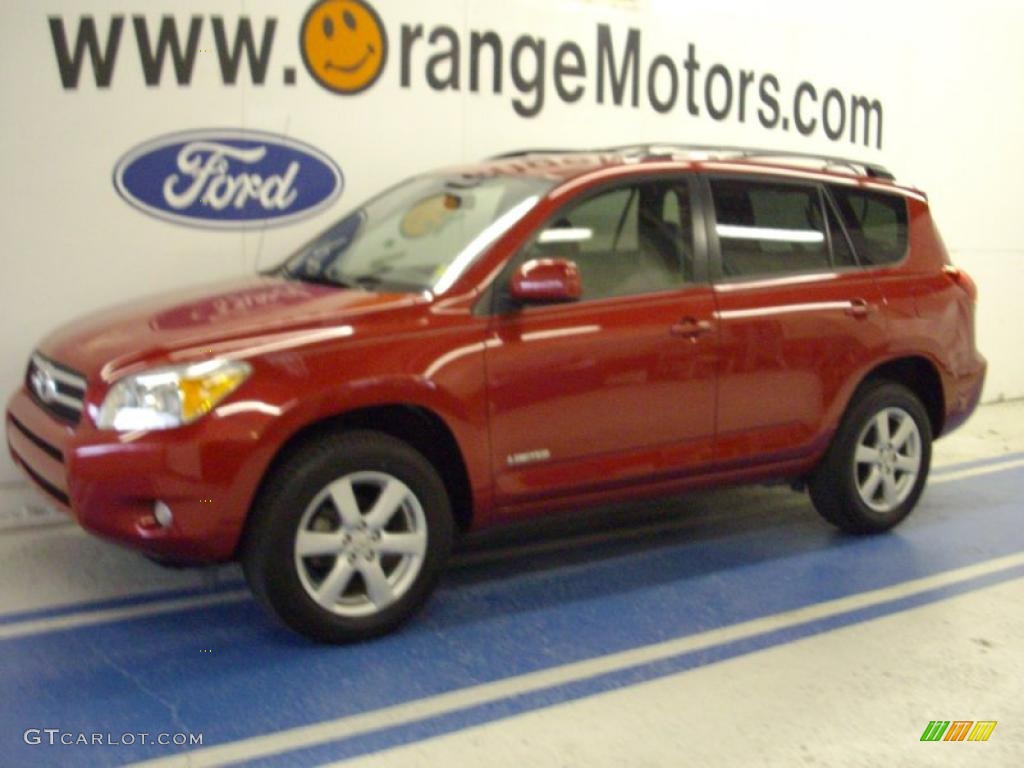 2007 RAV4 Limited 4WD - Barcelona Red Pearl / Dark Charcoal/Ash photo #2