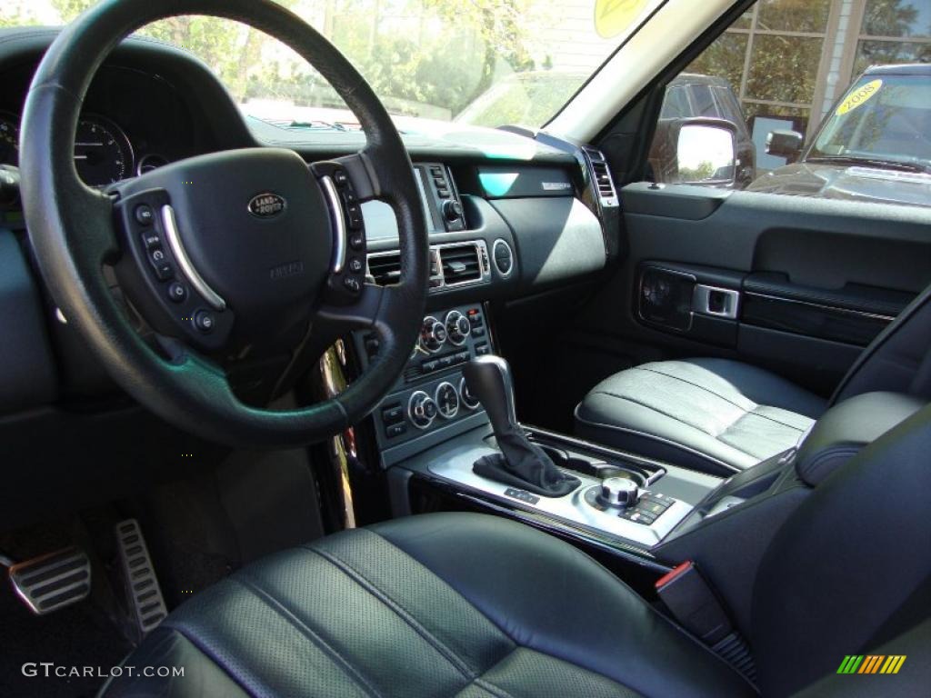 2008 Range Rover V8 Supercharged - Stornoway Grey Metallic / Jet Black photo #14