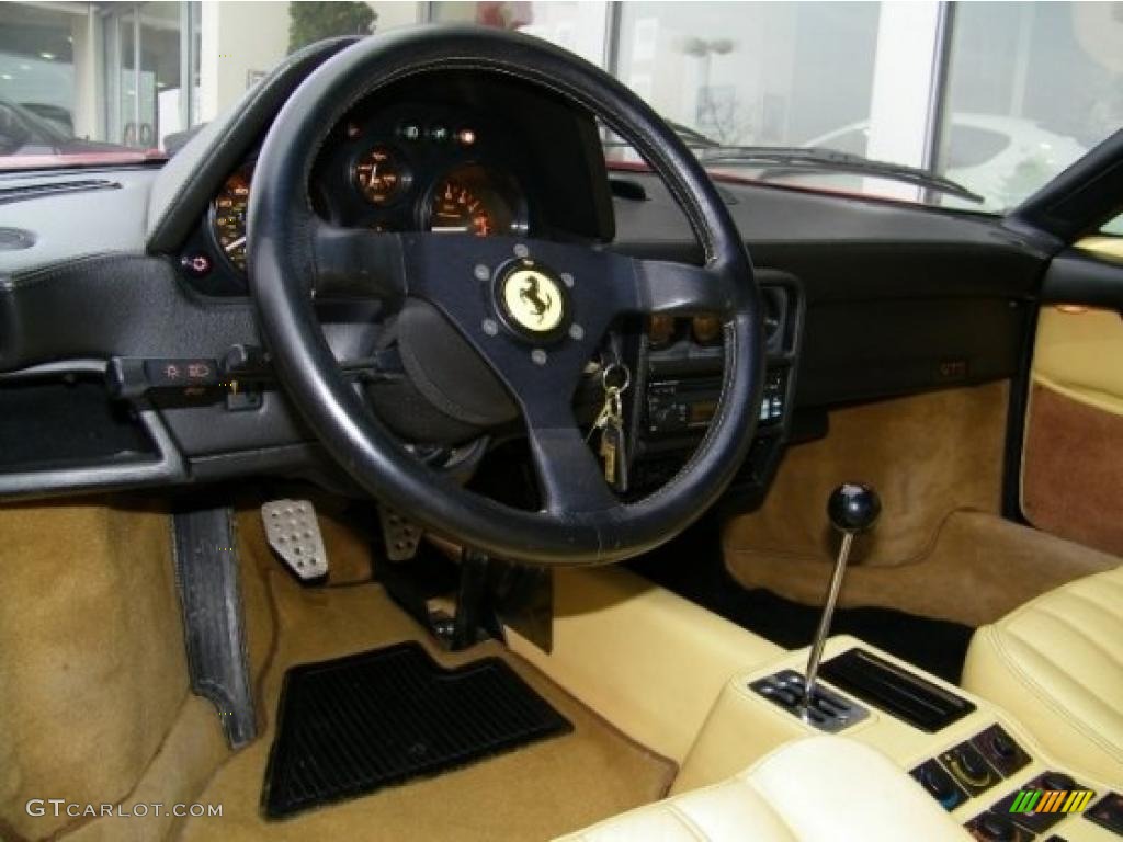 1989 Ferrari 328 GTS Tan Dashboard Photo #3618340