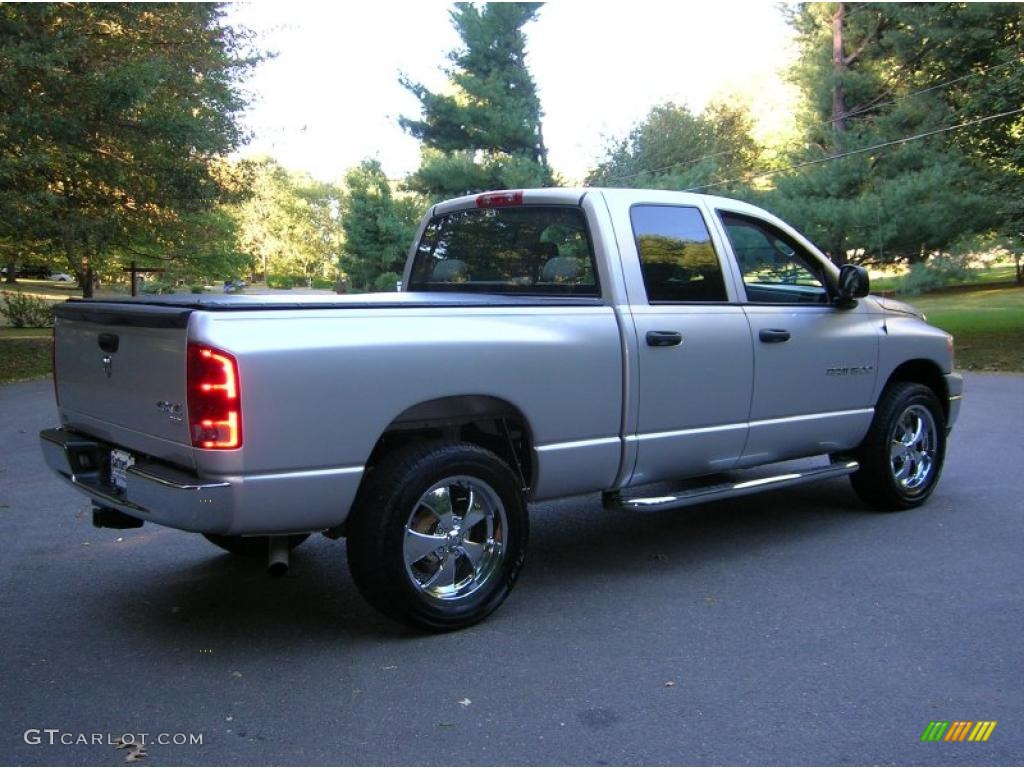 2006 Ram 1500 SLT Quad Cab 4x4 - Bright Silver Metallic / Medium Slate Gray photo #2