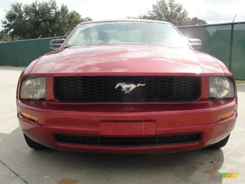 2007 Mustang V6 Deluxe Coupe - Redfire Metallic / Medium Parchment photo #9