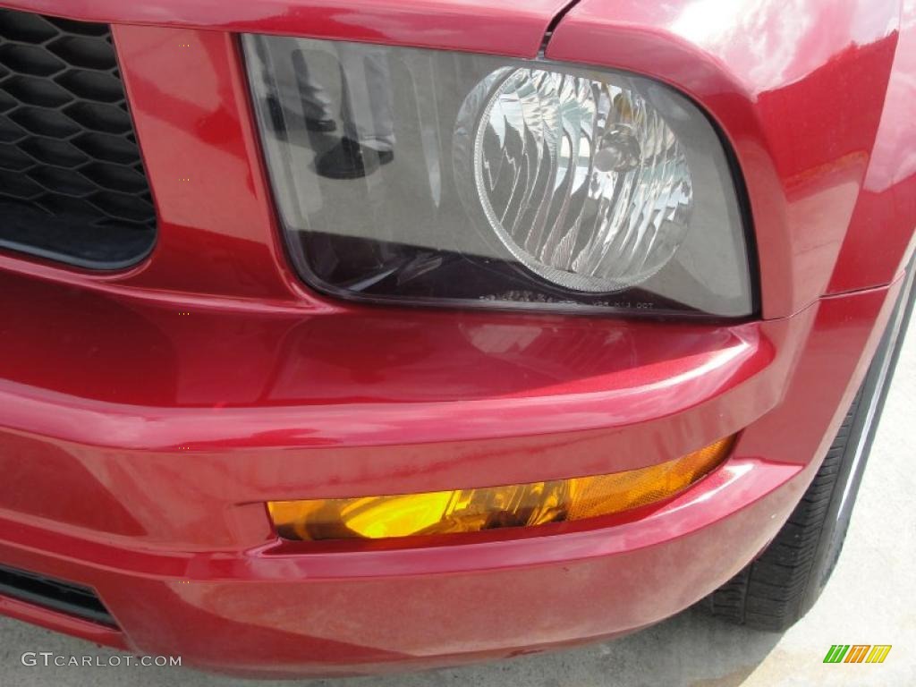 2007 Mustang V6 Deluxe Coupe - Redfire Metallic / Medium Parchment photo #10