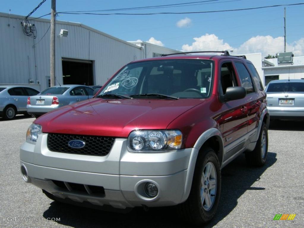 2006 Escape Hybrid - Redfire Metallic / Medium/Dark Flint photo #1