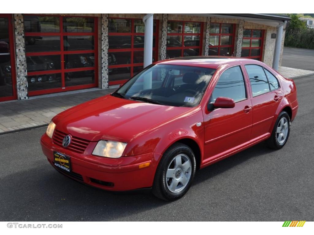 2001 Jetta GLS Sedan - Tornado Red / Black photo #1