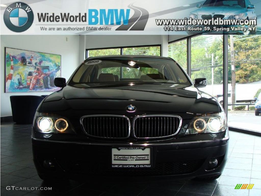 2008 7 Series 750Li Sedan - Azurite Black Metallic / Cream Beige photo #2