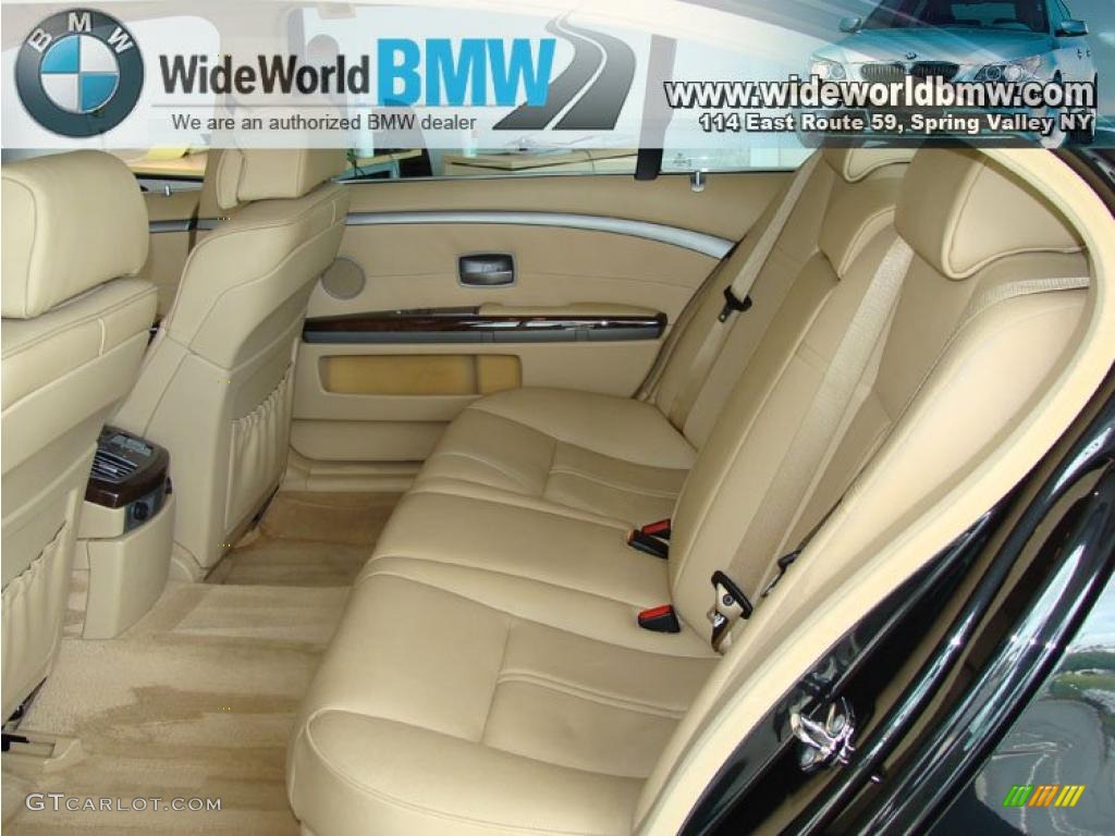 2008 7 Series 750Li Sedan - Azurite Black Metallic / Cream Beige photo #6