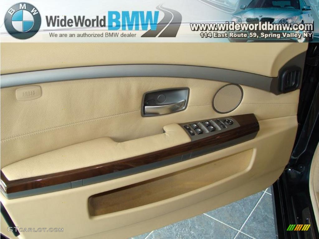 2008 7 Series 750Li Sedan - Azurite Black Metallic / Cream Beige photo #8