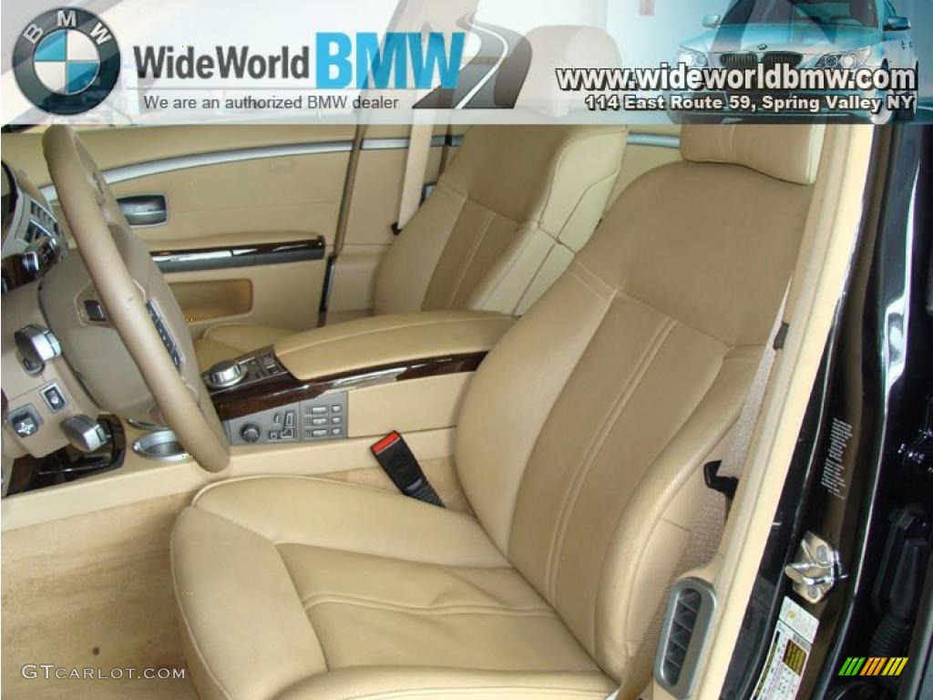 2008 7 Series 750Li Sedan - Azurite Black Metallic / Cream Beige photo #9