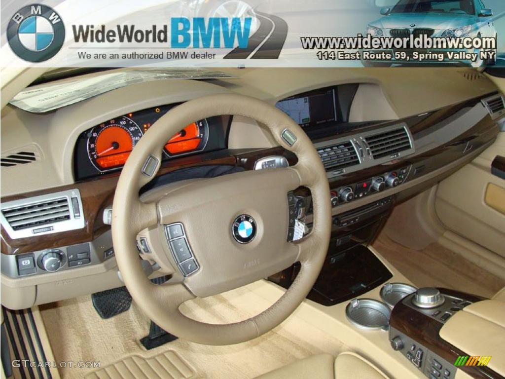 2008 7 Series 750Li Sedan - Azurite Black Metallic / Cream Beige photo #10