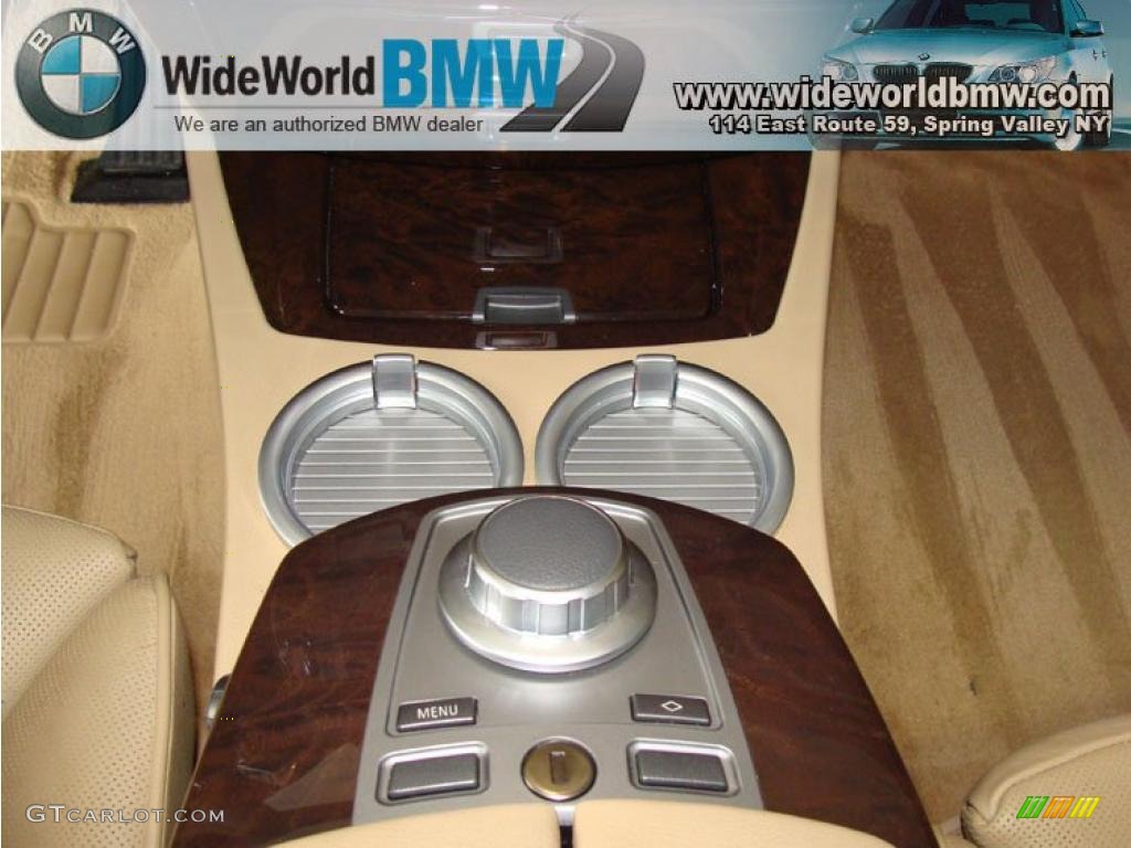2008 7 Series 750Li Sedan - Azurite Black Metallic / Cream Beige photo #12
