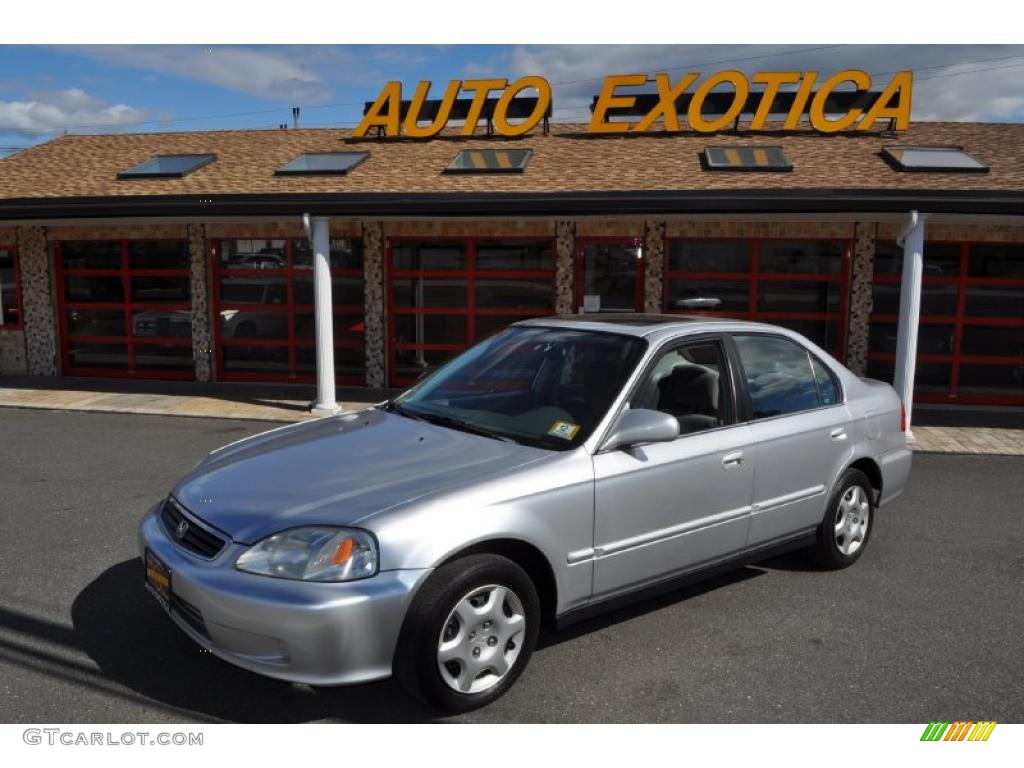 1999 Civic EX Sedan - Vogue Silver Metallic / Gray photo #1