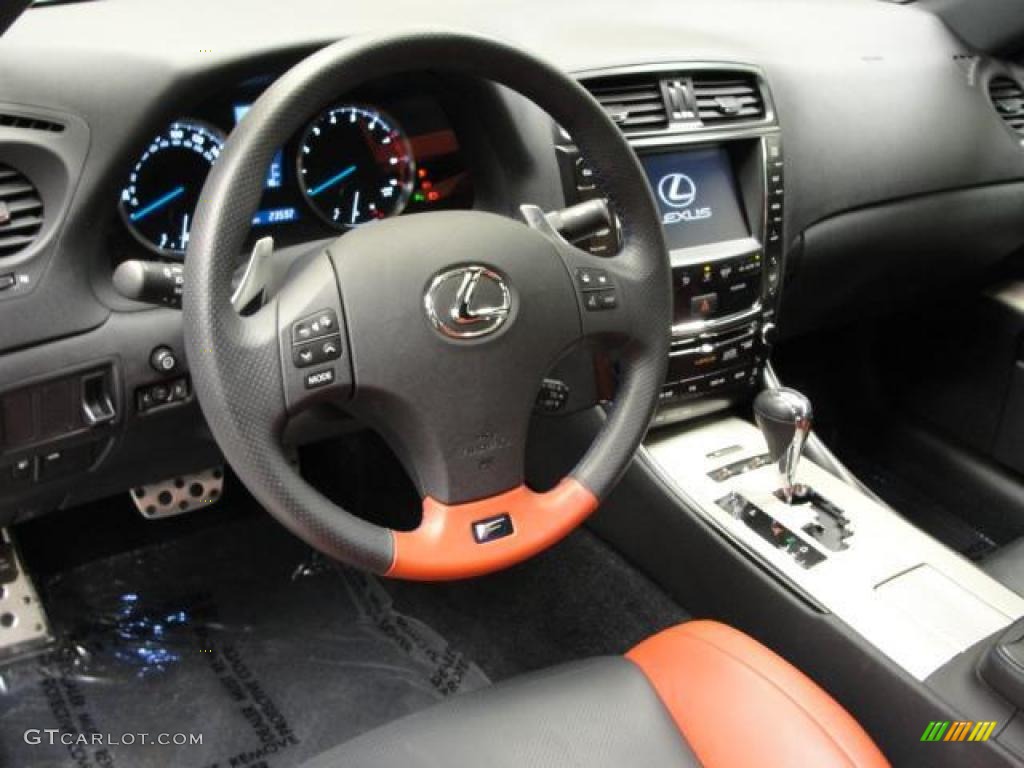 2009 Lexus IS F Terra Cotta Dashboard Photo #36199189