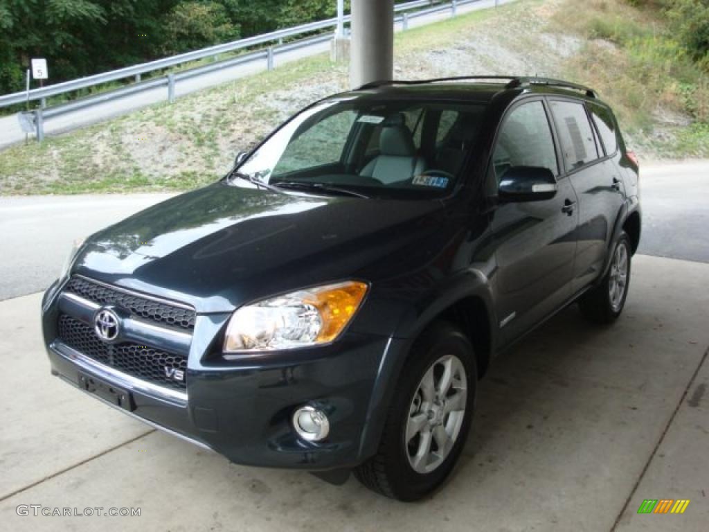 2010 RAV4 Limited V6 4WD - Black Forest Pearl / Ash Gray photo #5