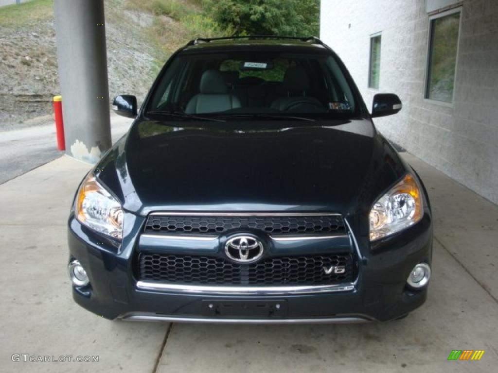 2010 RAV4 Limited V6 4WD - Black Forest Pearl / Ash Gray photo #6